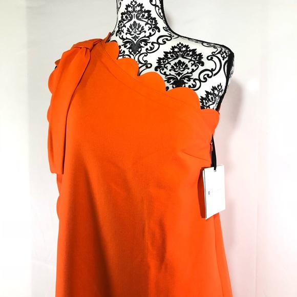 🆕Victoria Beckham Scallop Trim Orange Dress NWT - Picture 6 of 8